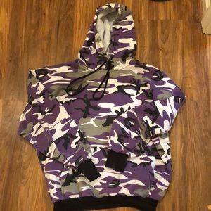 Rothco Camo Hoodie, White/Black/Purple/Grey. XL. Mens.